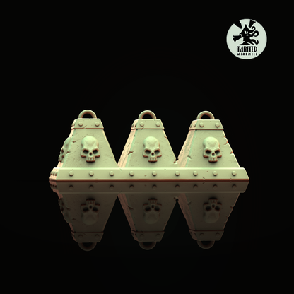Gothic Barricades Set 1 (Supports Incoming), Sci-Fi Grimdark Terrain by STATIONFORGE