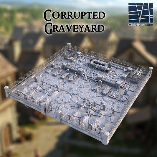 Gothic Graveyard - Tabletop Terrain 28mm by MiniatureLand