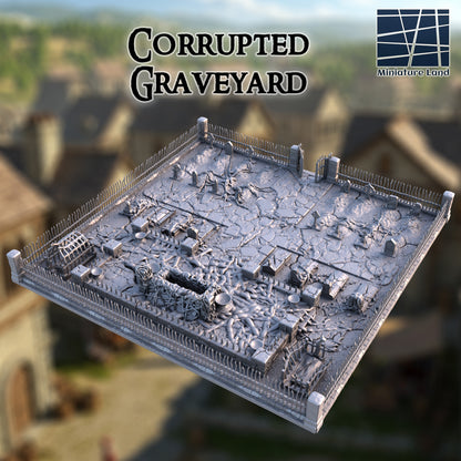 Gothic Graveyard - Tabletop Terrain 28mm by MiniatureLand