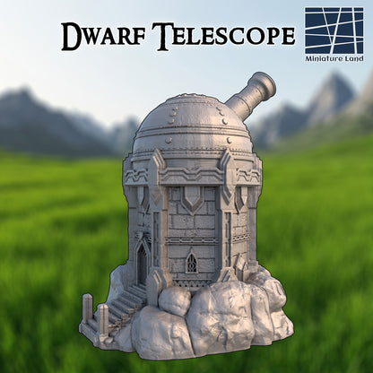 Dwarf Telescope Tower - Tabletop Terrain 28mm by MiniatureLand