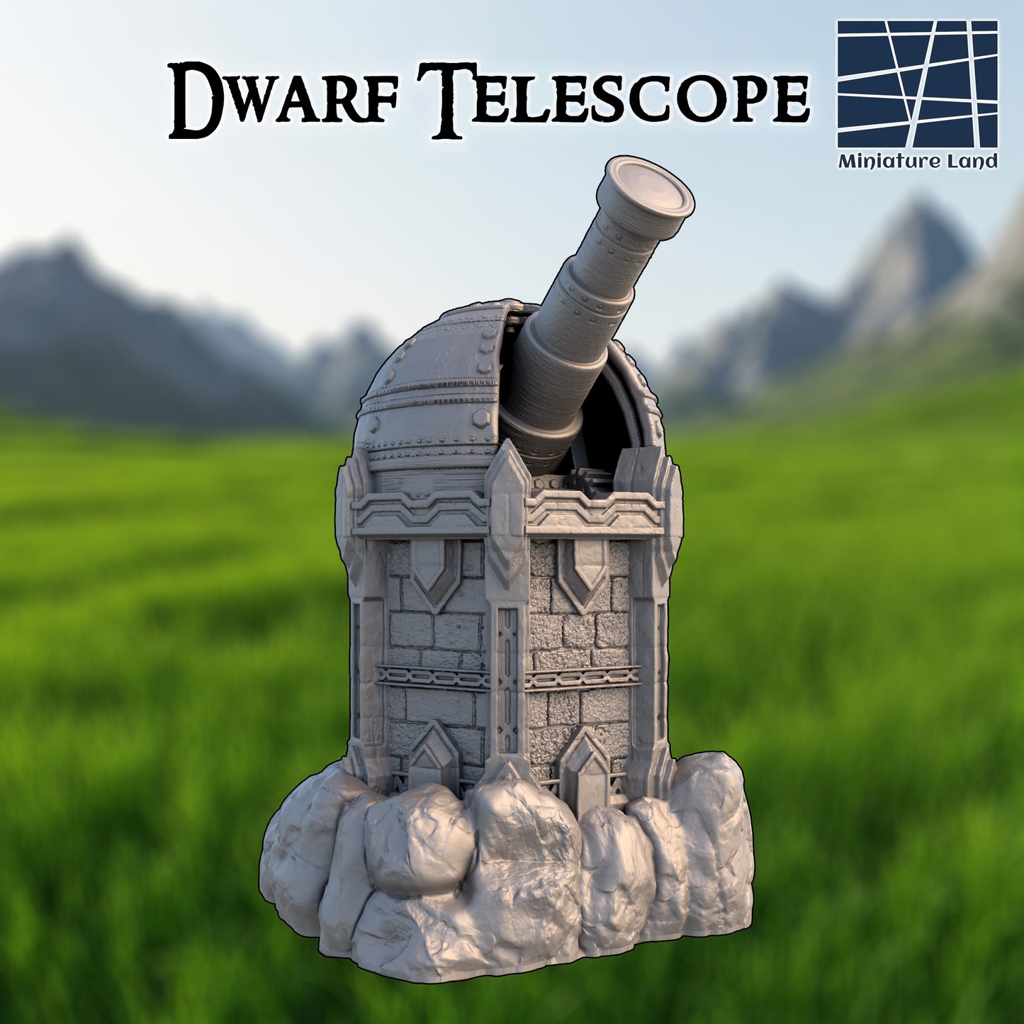 Dwarf Telescope Tower - Tabletop Terrain 28mm by MiniatureLand