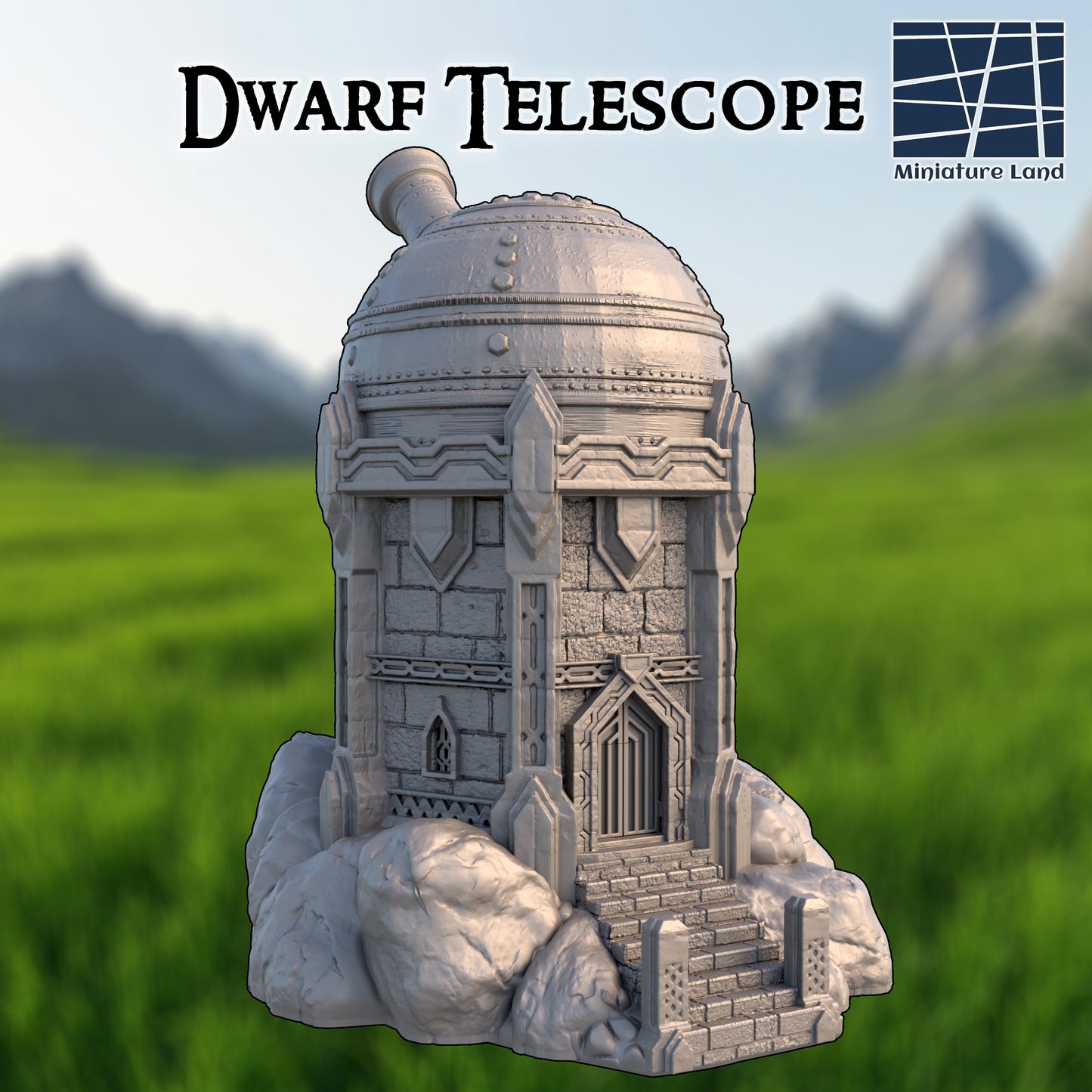 Dwarf Telescope Tower - Tabletop Terrain 28mm by MiniatureLand