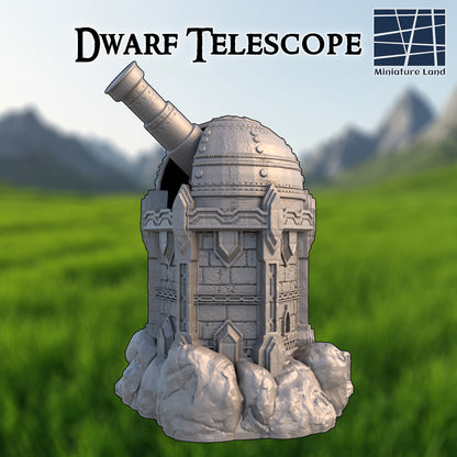 Dwarf Telescope Tower - Tabletop Terrain 28mm by MiniatureLand
