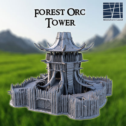 Forest Tower with Walls - Tabletop Terrain 28mm by MiniatureLand
