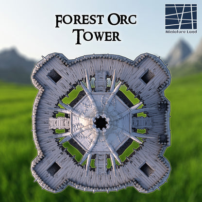 Forest Tower with Walls - Tabletop Terrain 28mm by MiniatureLand