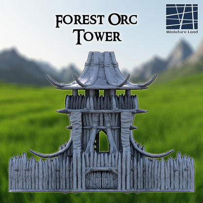 Forest Tower with Walls - Tabletop Terrain 28mm by MiniatureLand