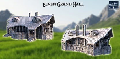 Grand Elven Hall - Tabletop Terrain 28mm by MiniatureLand