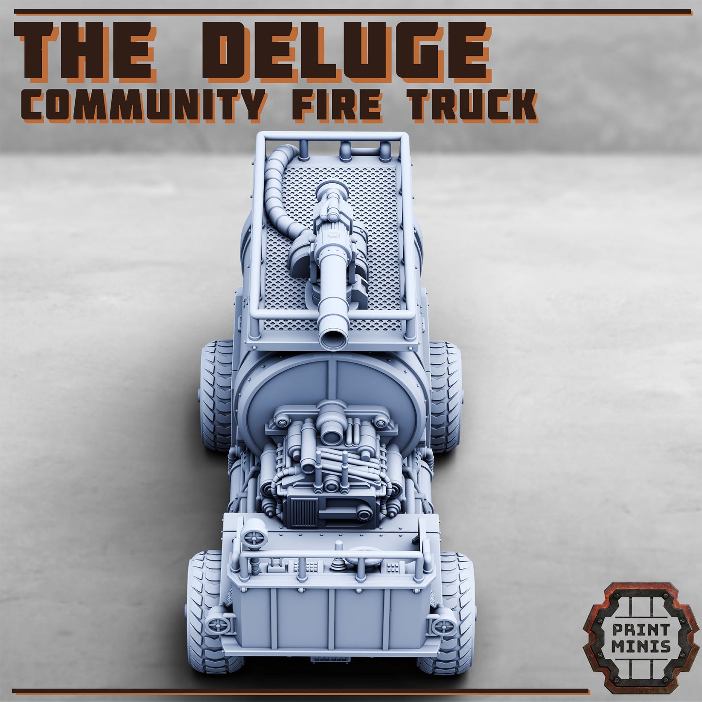 Community Fire Truck, Sci-Fi Grimdark Vehicle by STATIONFORGE, Wargames Proxy