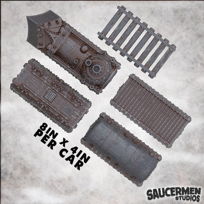 Armored Train – Trench Warfare - Sci-Fi Grimdark Miniatures by Saucermen Studios, Wargame Scale 3D Printed - photo 2