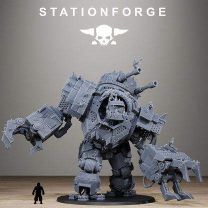 Orkaz Iron Giant, Space-Faring Orkish Menace Sculpted by STATIONFORGE for Wargames set in the Grimdark Future - photo 2
