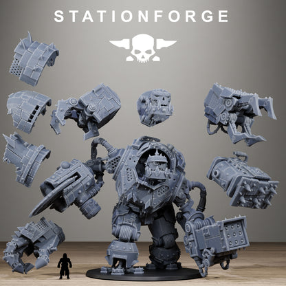 Orkaz Iron Giant, Space-Faring Orkish Menace Sculpted by STATIONFORGE for Wargames set in the Grimdark Future - photo 5