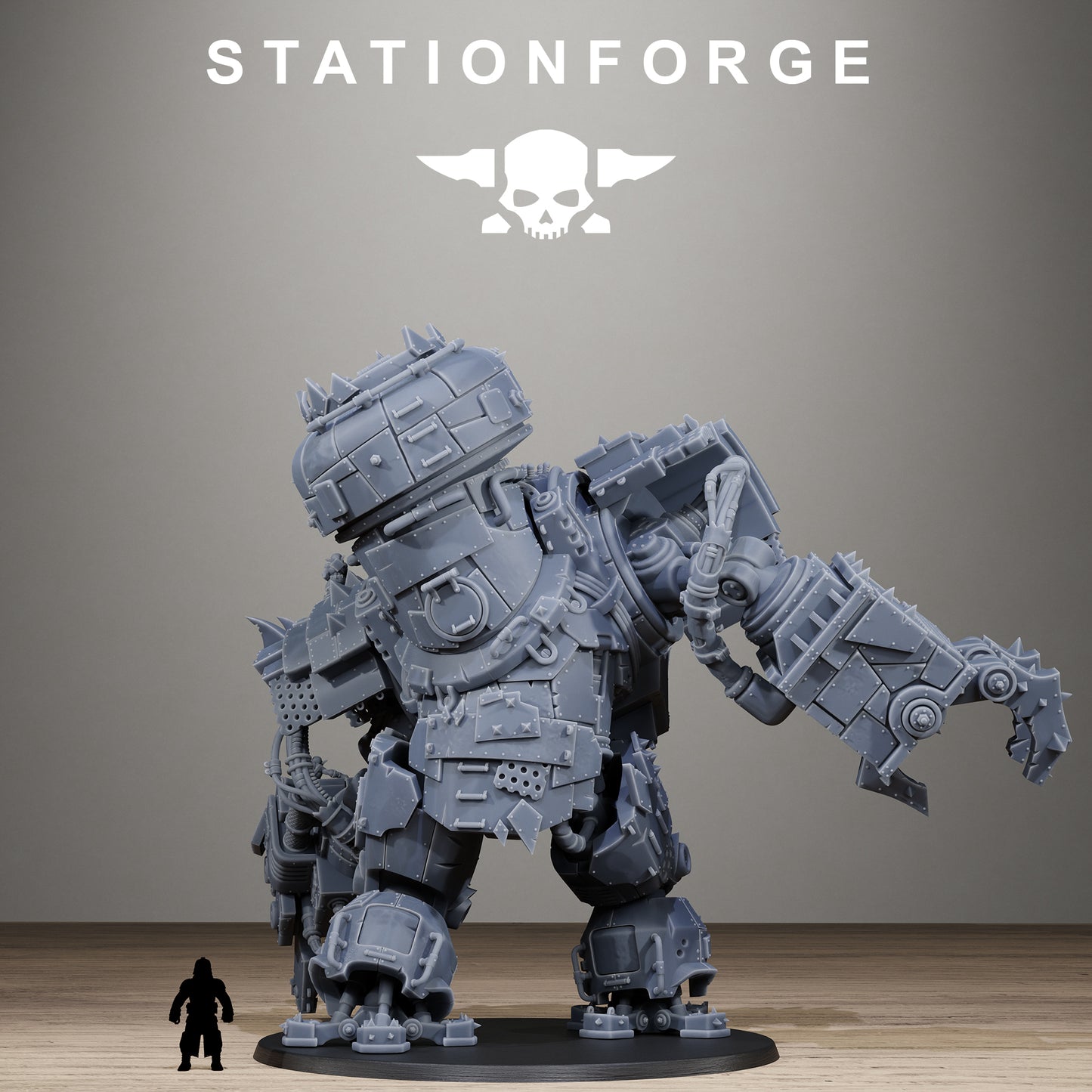 Orkaz Iron Giant, Space-Faring Orkish Menace Sculpted by STATIONFORGE for Wargames set in the Grimdark Future - photo 6
