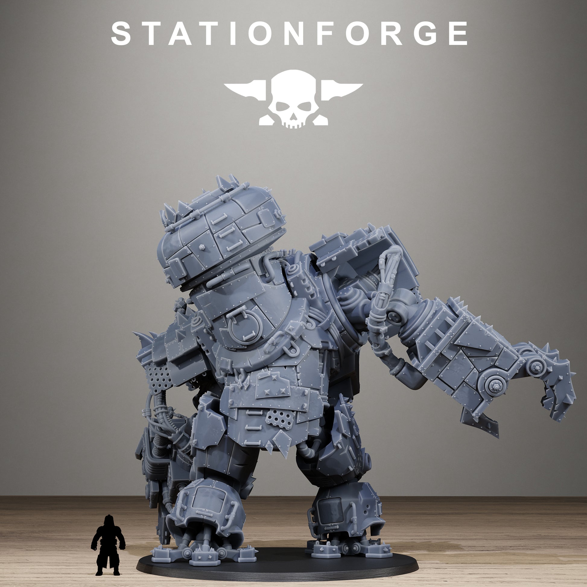 Orkaz Iron Giant, Space-Faring Orkish Menace Sculpted by STATIONFORGE for Wargames set in the Grimdark Future - photo 6