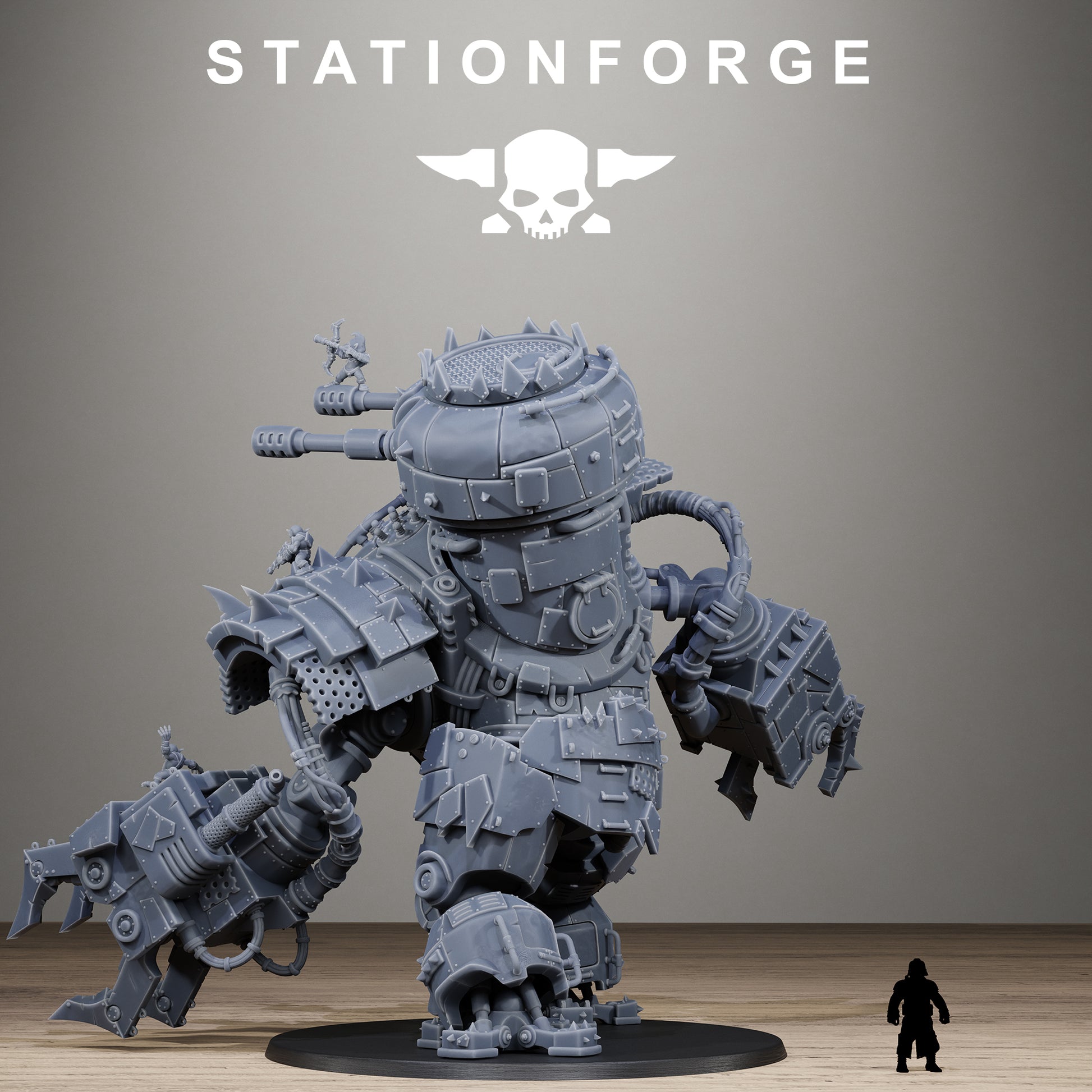 Orkaz Iron Giant, Space-Faring Orkish Menace Sculpted by STATIONFORGE for Wargames set in the Grimdark Future - photo 8