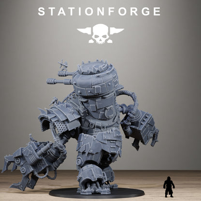 Orkaz Iron Giant, Space-Faring Orkish Menace Sculpted by STATIONFORGE for Wargames set in the Grimdark Future - photo 8