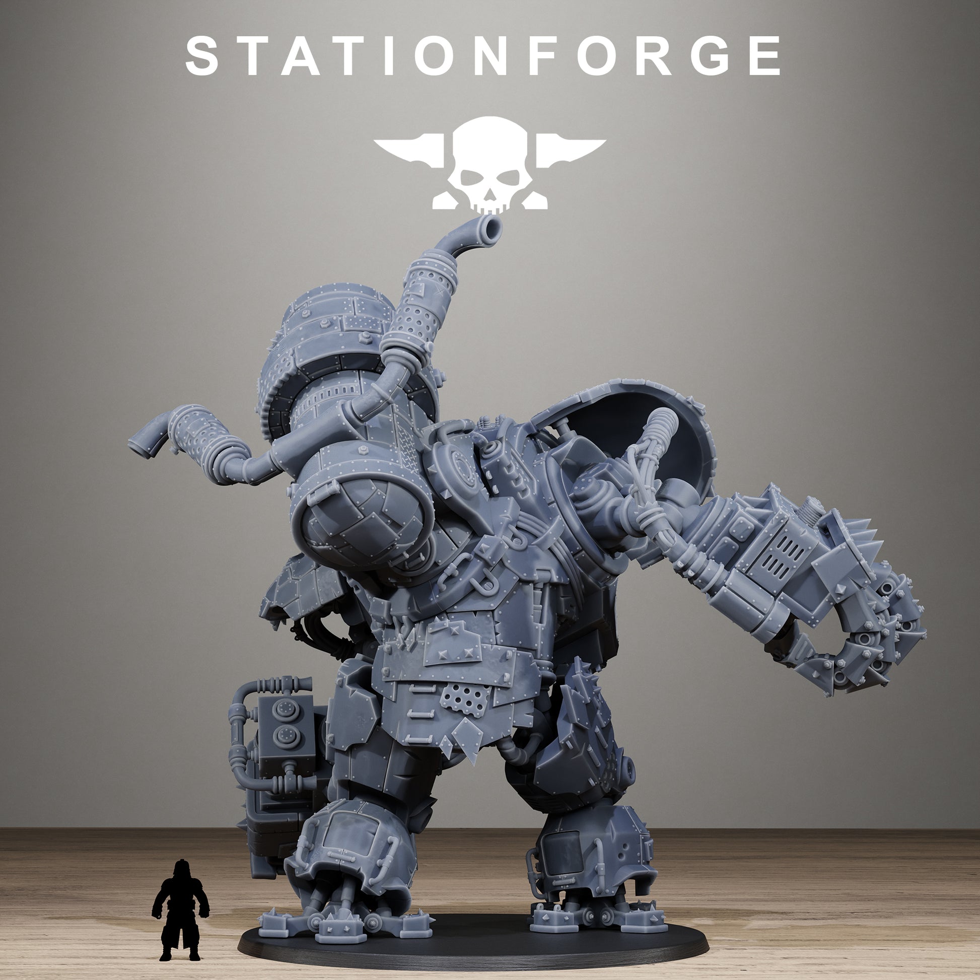 Orkaz Iron Giant, Space-Faring Orkish Menace Sculpted by STATIONFORGE for Wargames set in the Grimdark Future - photo 9