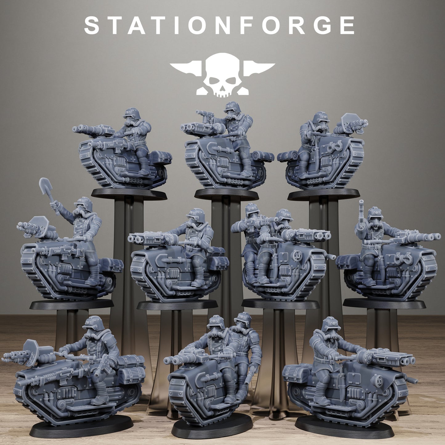 Grimguard War Treader, Modular Sci-Fi Imperial Infantry by STATIONFORGE, Grimdark Wargames Proxy