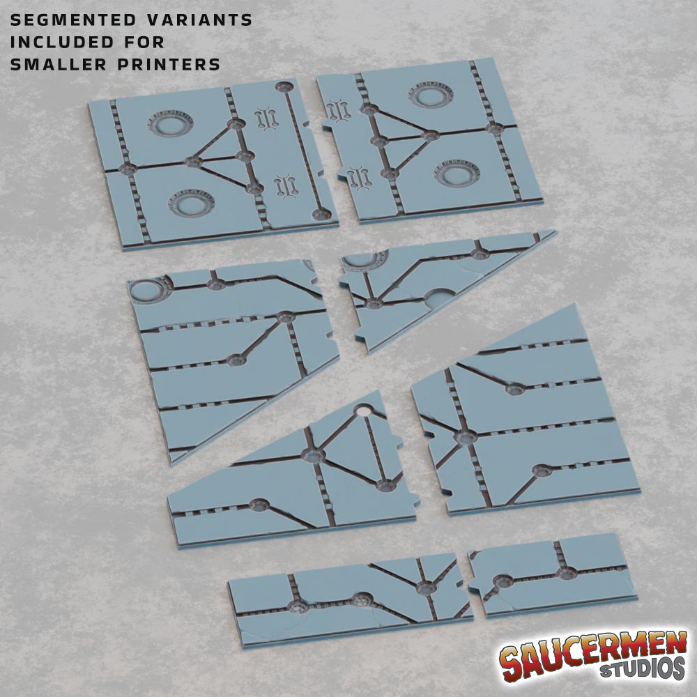 11th Edition Terrain Footprint Templates (Ancient Aliens Theme) - Sci-Fi Grimdark Miniatures by Saucermen Studios, Wargame Scale 3D Printed - photo 2