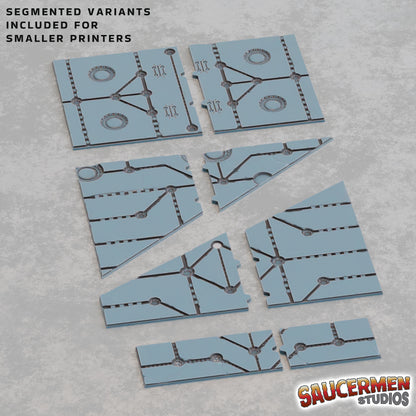 11th Edition Terrain Footprint Templates (Ancient Aliens Theme) - Sci-Fi Grimdark Miniatures by Saucermen Studios, Wargame Scale 3D Printed - photo 2