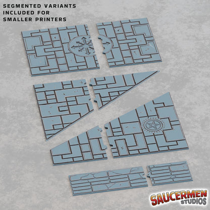 11th Edition Terrain Footprint Templates (Evil Cult Theme) - Sci-Fi Grimdark Miniatures by Saucermen Studios, Wargame Scale 3D Printed - photo 2