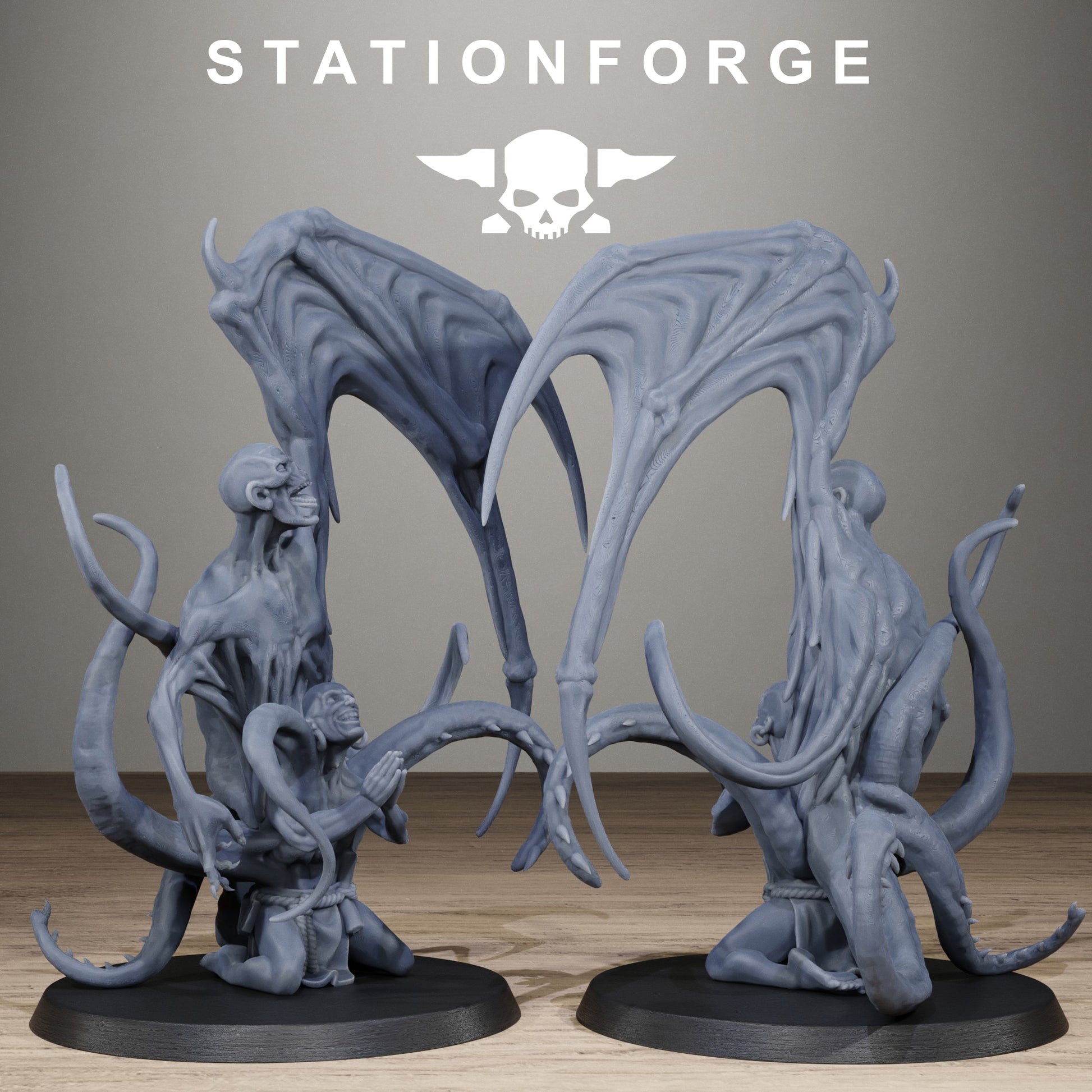 Corrupted Guard Possessed Demon, Modular Sci-Fi Imperial Infantry by STATIONFORGE, Grimdark Wargames Proxy - photo 2