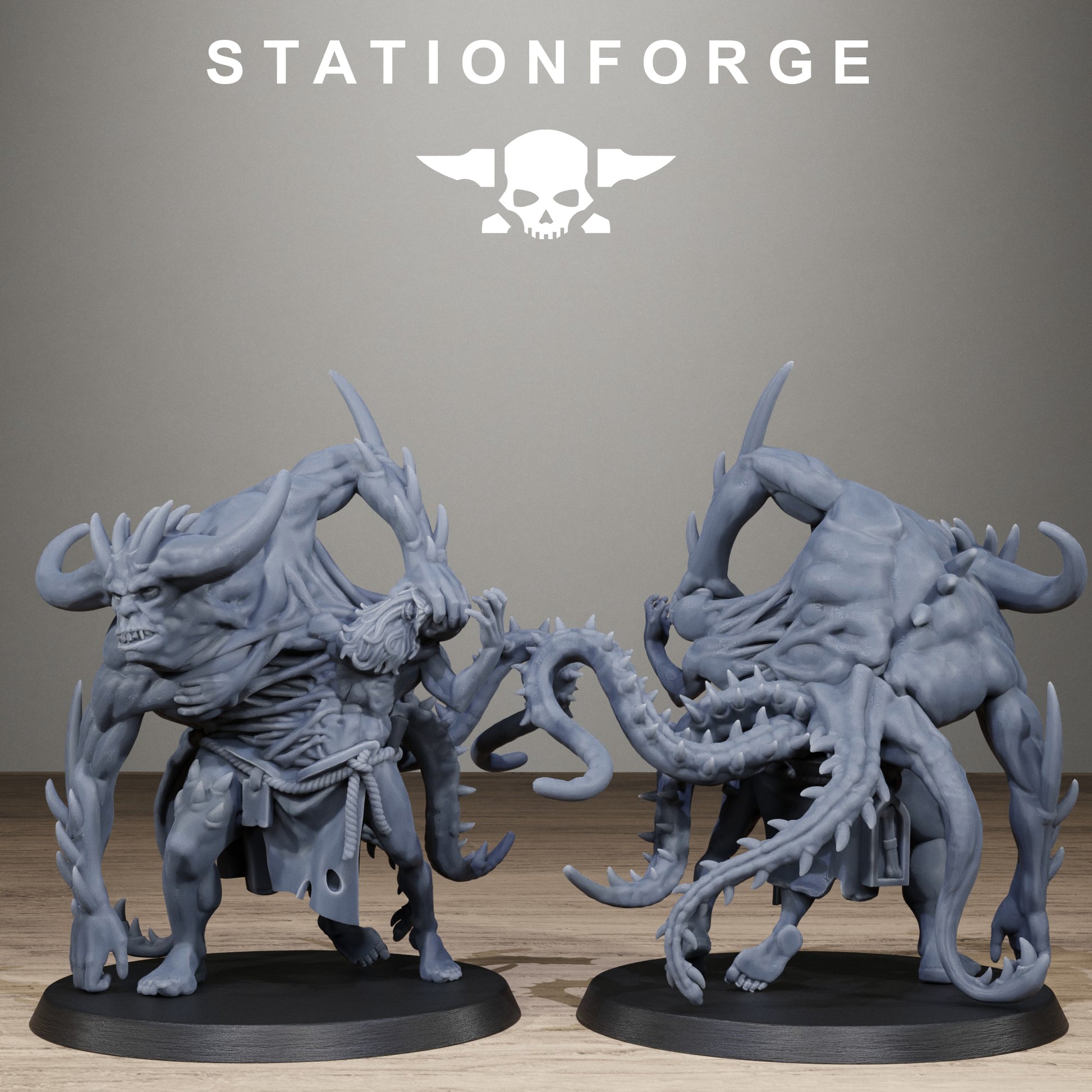 Corrupted Guard Possessed Demon, Modular Sci-Fi Imperial Infantry by STATIONFORGE, Grimdark Wargames Proxy - photo 3