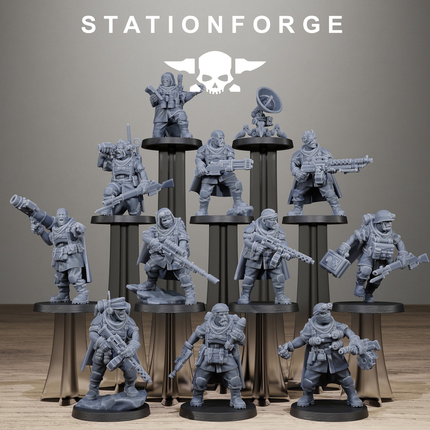 Freeguard Siege Infantry, Modular Sci-Fi Marine warriors by STATIONFORGE, Grimdark Wargames Proxy