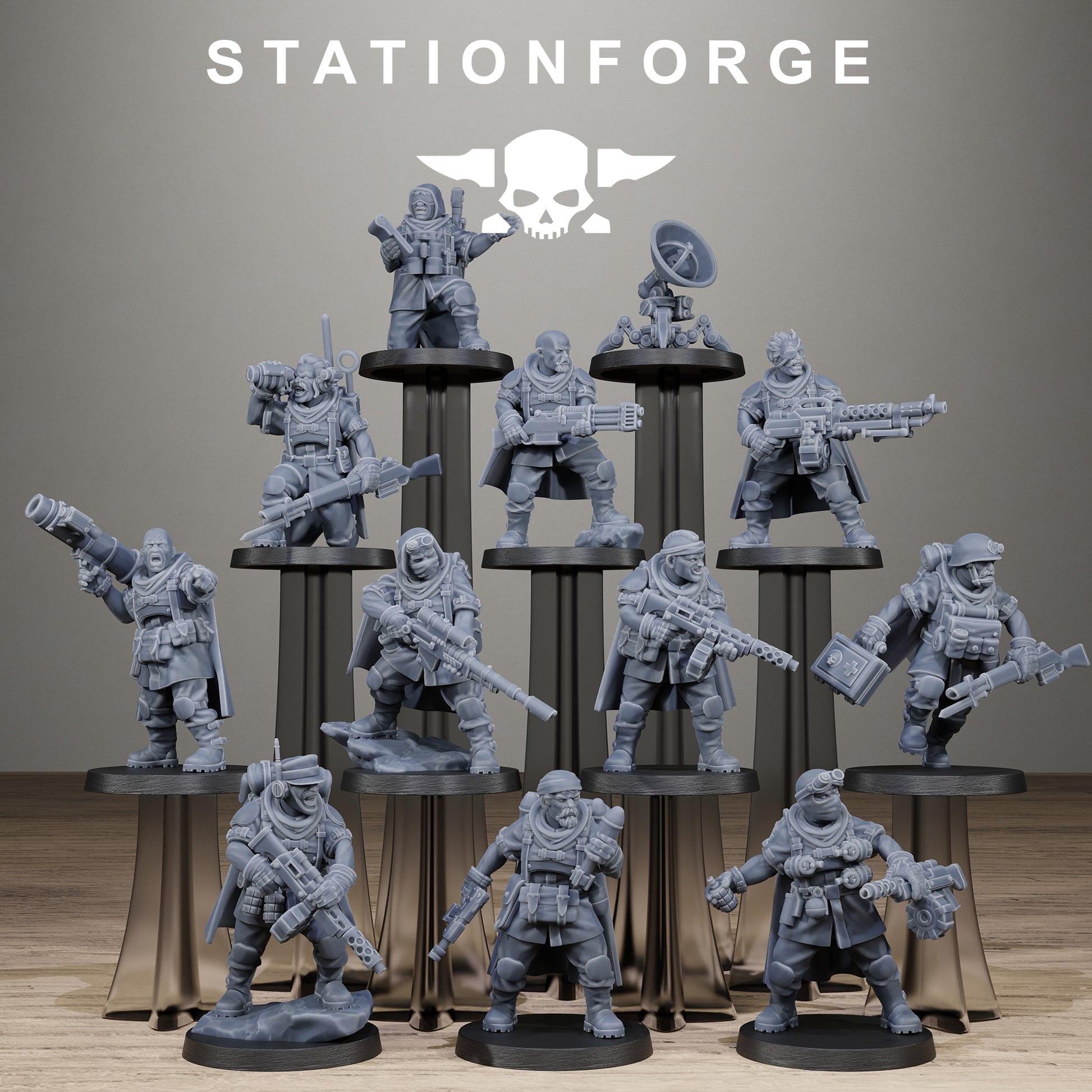 Freeguard Siege Infantry, Modular Sci-Fi Marine warriors by STATIONFORGE, Grimdark Wargames Proxy