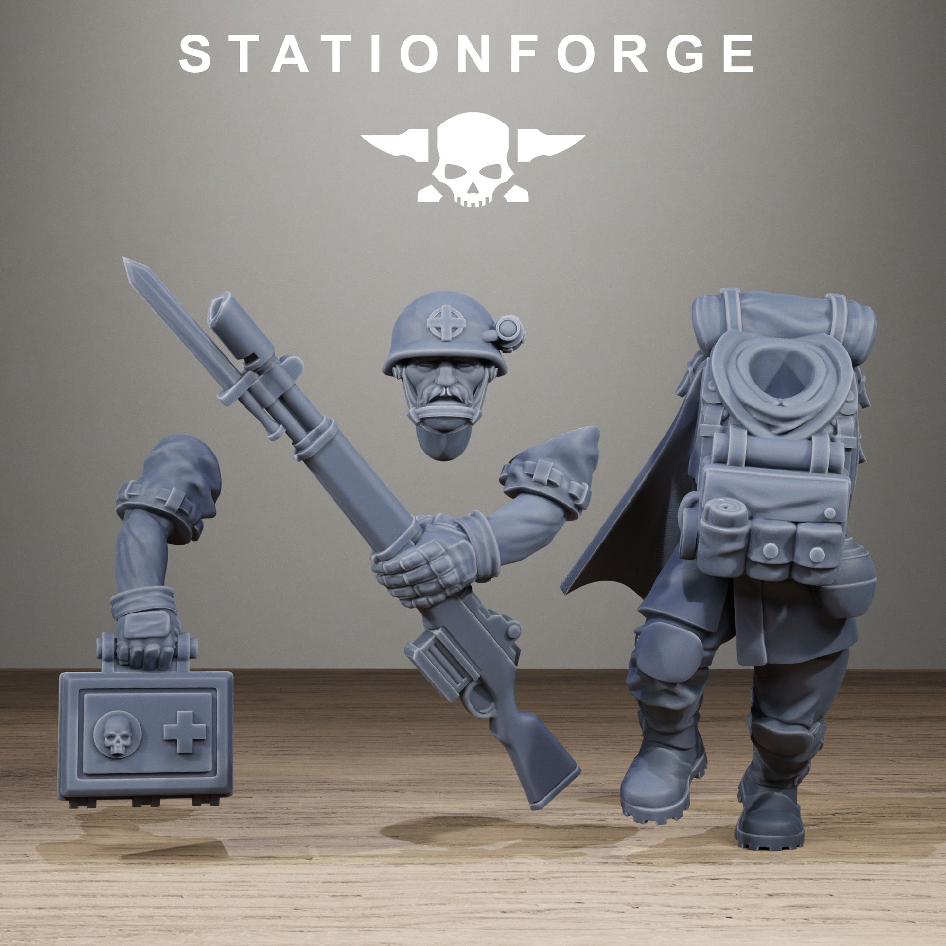 Freeguard Siege Infantry, Modular Sci-Fi Marine warriors by STATIONFORGE, Grimdark Wargames Proxy - photo 7
