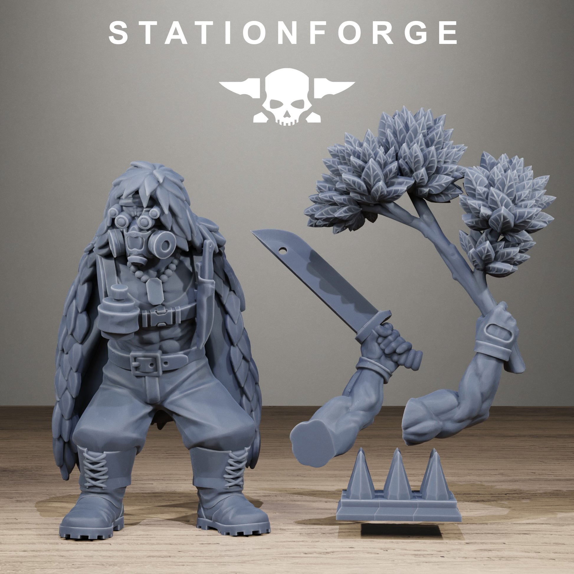 GrimGuard Jungle Fighter Snipers, Modular Sci-Fi Imperial Infantry by STATIONFORGE, Grimdark Wargames Proxy - photo 3