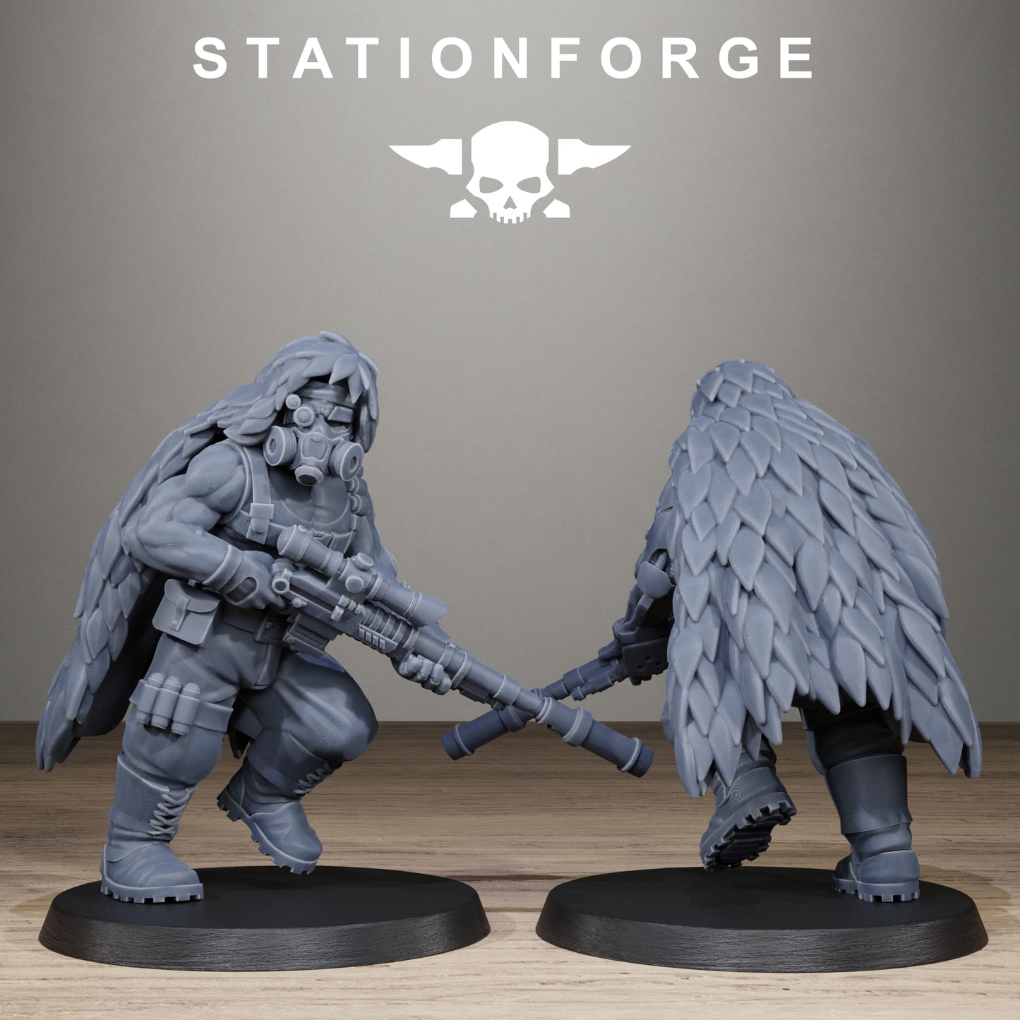 GrimGuard Jungle Fighter Snipers, Modular Sci-Fi Imperial Infantry by STATIONFORGE, Grimdark Wargames Proxy - photo 8