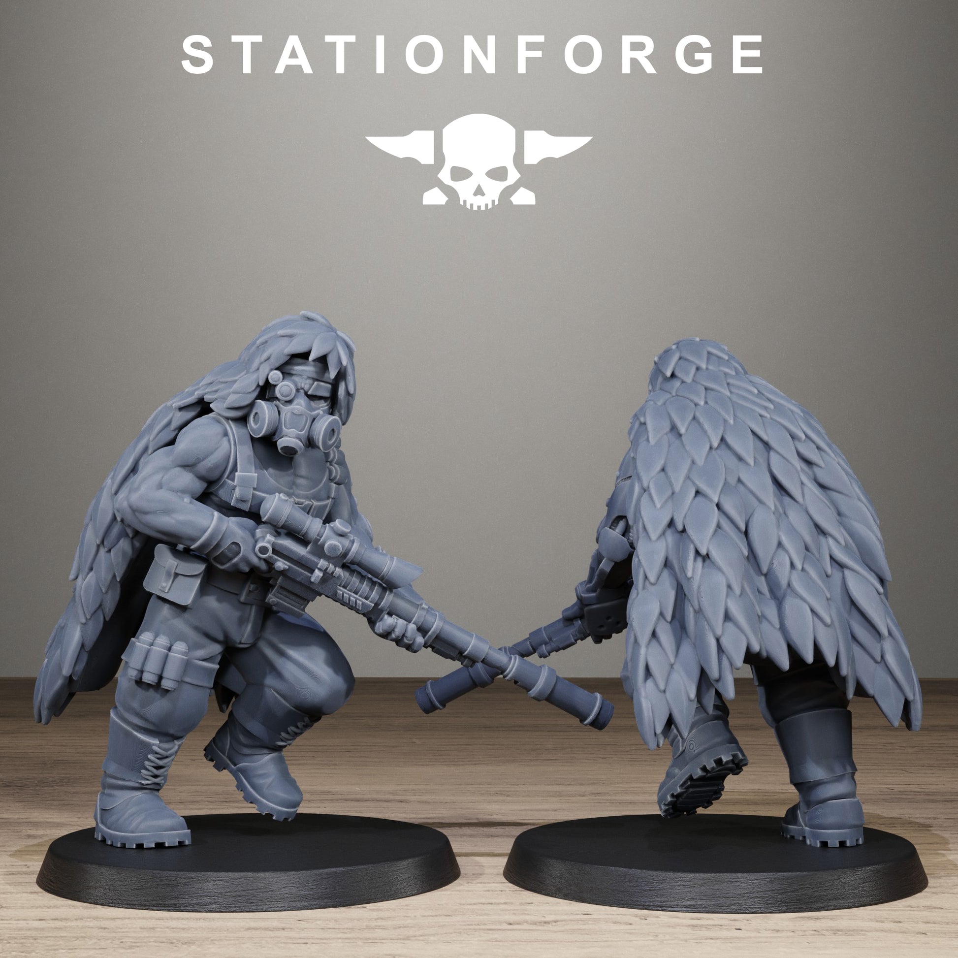 GrimGuard Jungle Fighter Snipers, Modular Sci-Fi Imperial Infantry by STATIONFORGE, Grimdark Wargames Proxy - photo 8