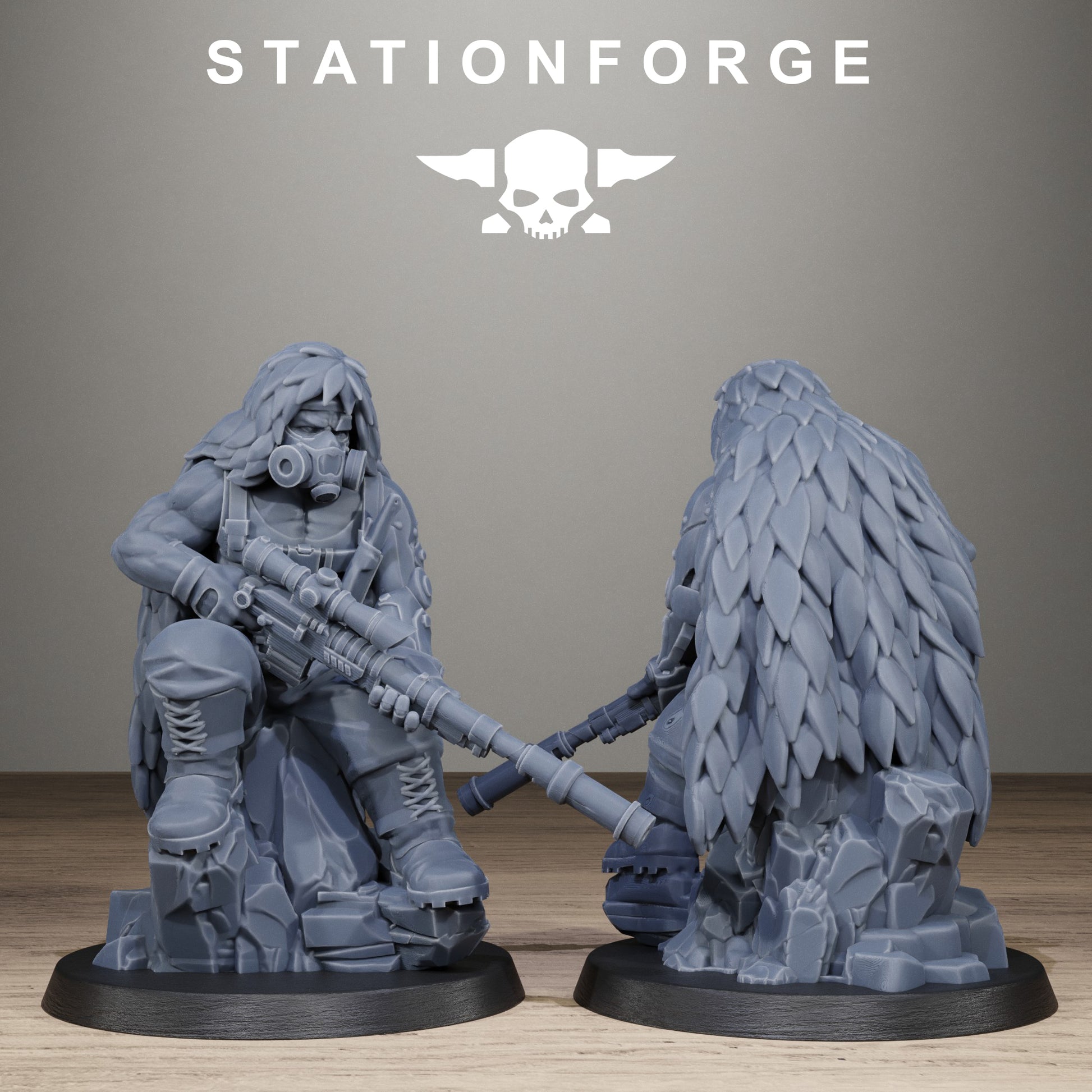 GrimGuard Jungle Fighter Snipers, Modular Sci-Fi Imperial Infantry by STATIONFORGE, Grimdark Wargames Proxy - photo 10