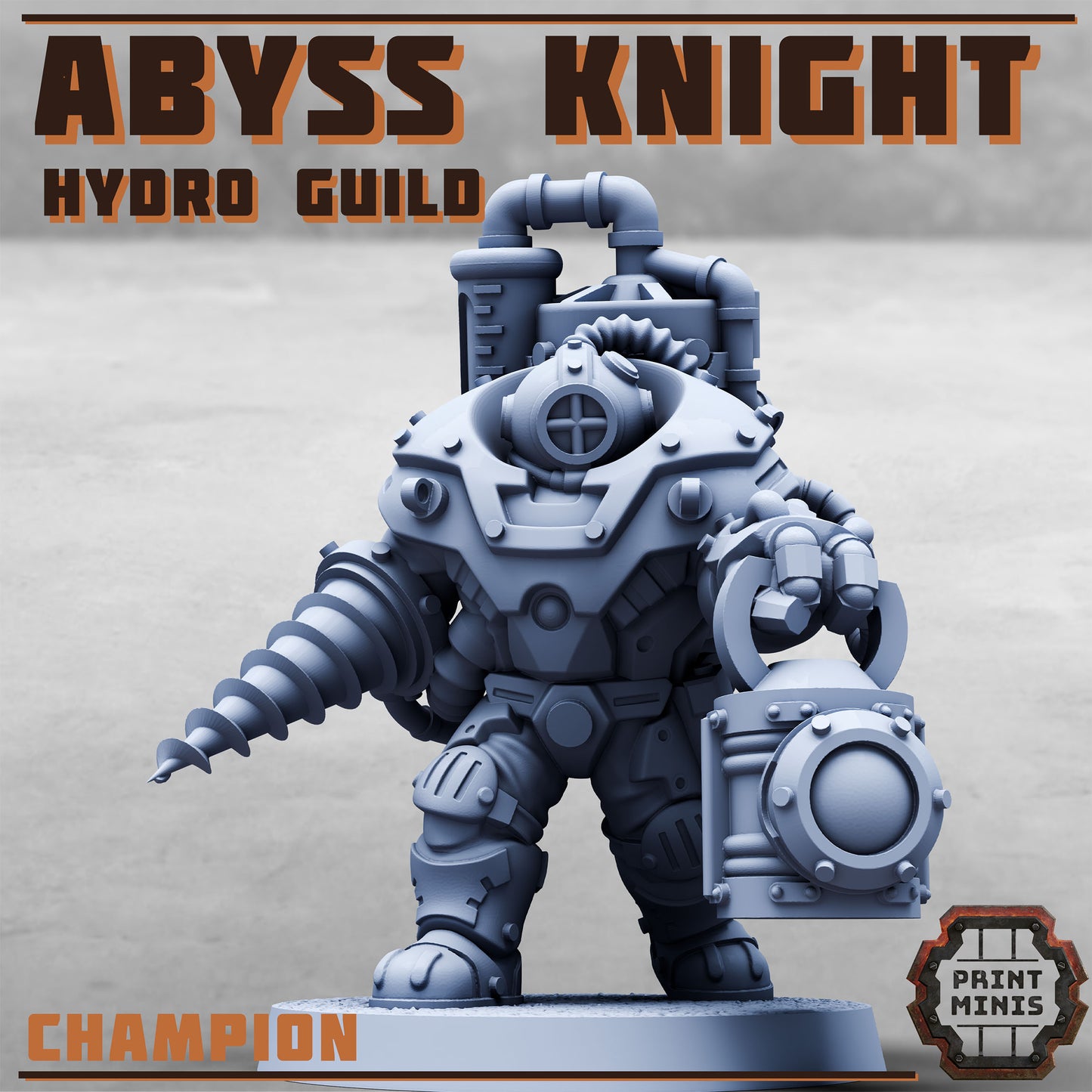 Abyss Knight - Hydro Guild - Sci-Fi Grimdark Mercenaries by Print Minis