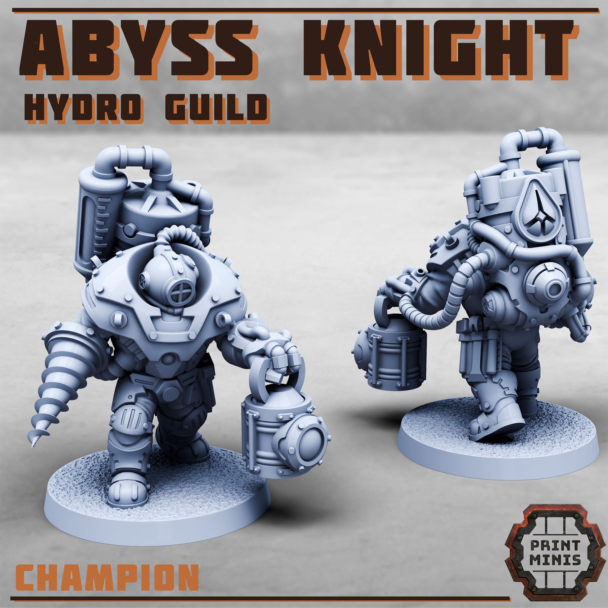 Abyss Knight - Hydro Guild - Sci-Fi Grimdark Mercenaries by Print Minis - photo 2