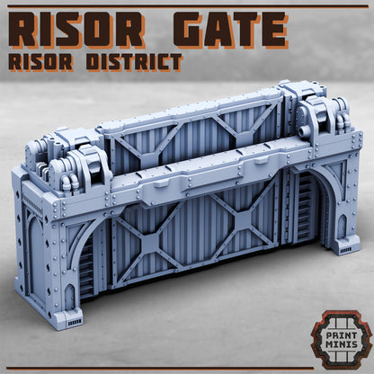 Risor District Gate - Sci-Fi City Skirmish Wargaming Terrain by Print Minis