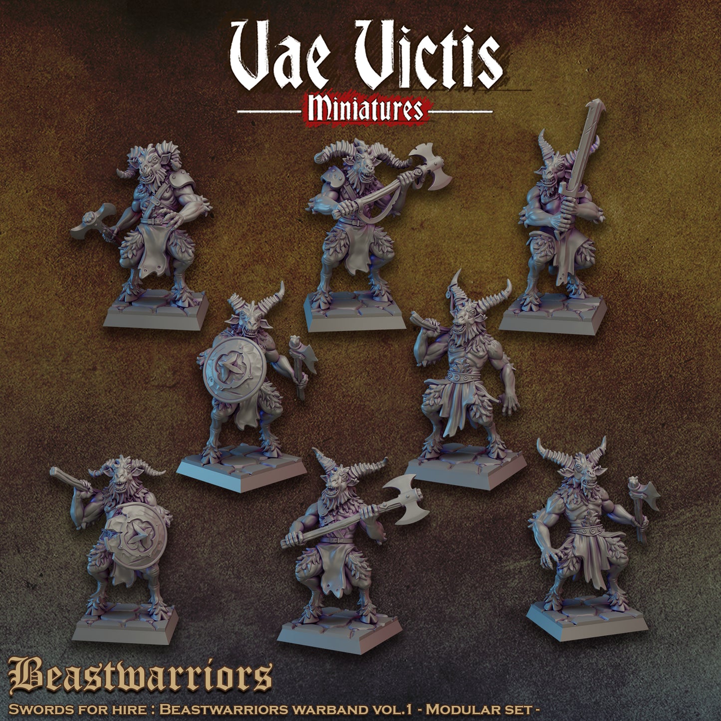 Beastwarriors Vol.1, Modular Sci-Fi Miniatures by STATIONFORGE, Grimdark Wargames Proxy - photo 5