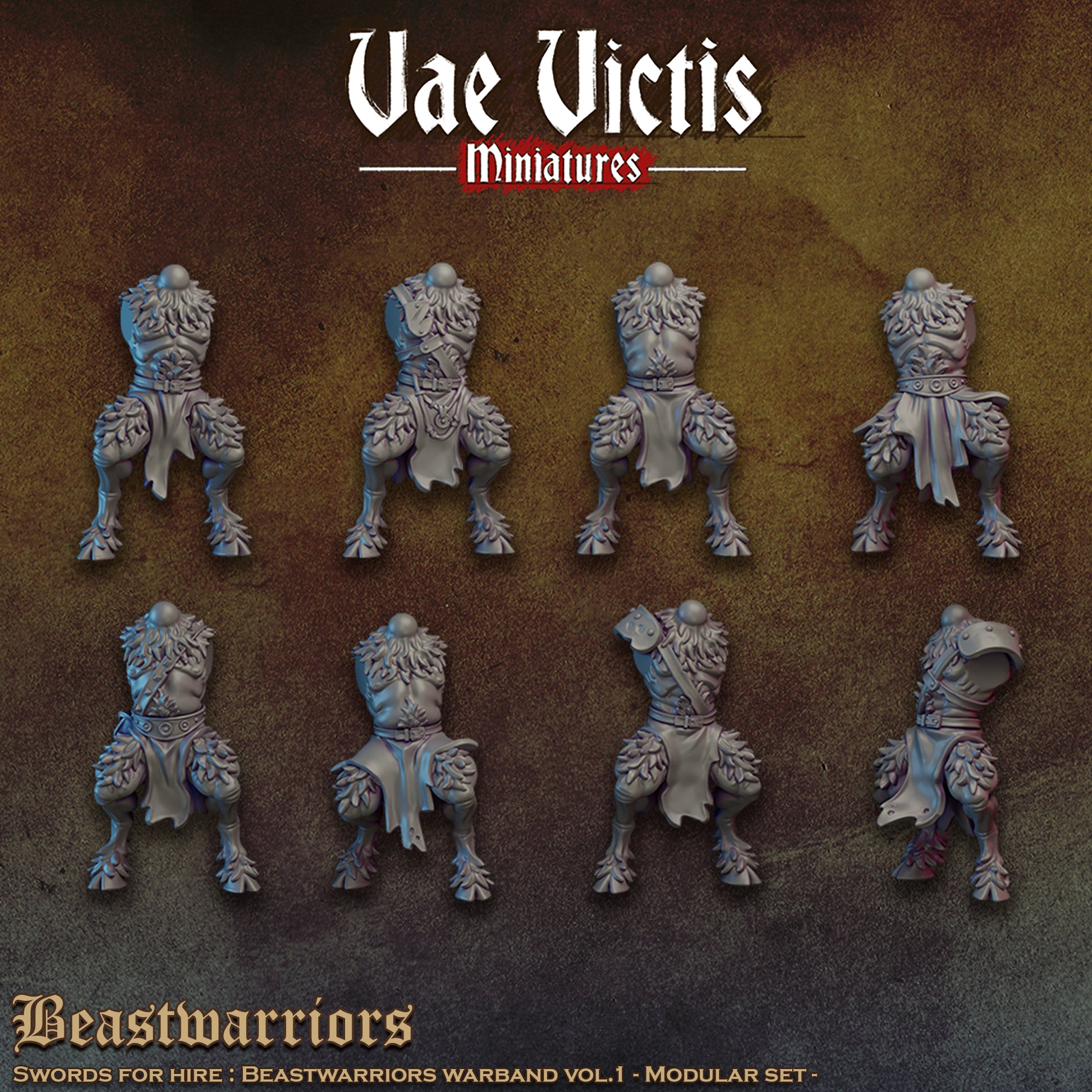 Beastwarriors Vol.1, Modular Sci-Fi Miniatures by STATIONFORGE, Grimdark Wargames Proxy - photo 7