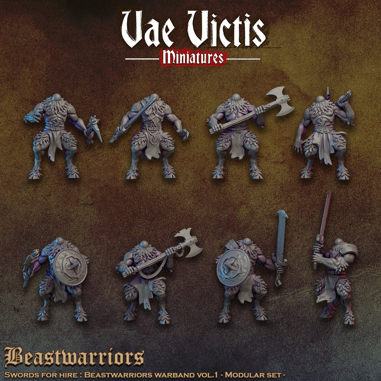 Beastwarriors Vol.1, Modular Sci-Fi Miniatures by STATIONFORGE, Grimdark Wargames Proxy - photo 8
