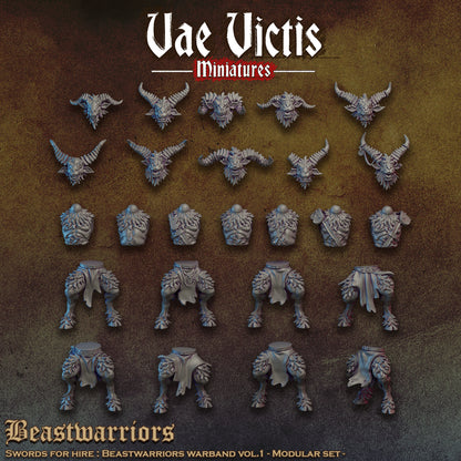 Beastwarriors Vol.1, Modular Sci-Fi Miniatures by STATIONFORGE, Grimdark Wargames Proxy - photo 9