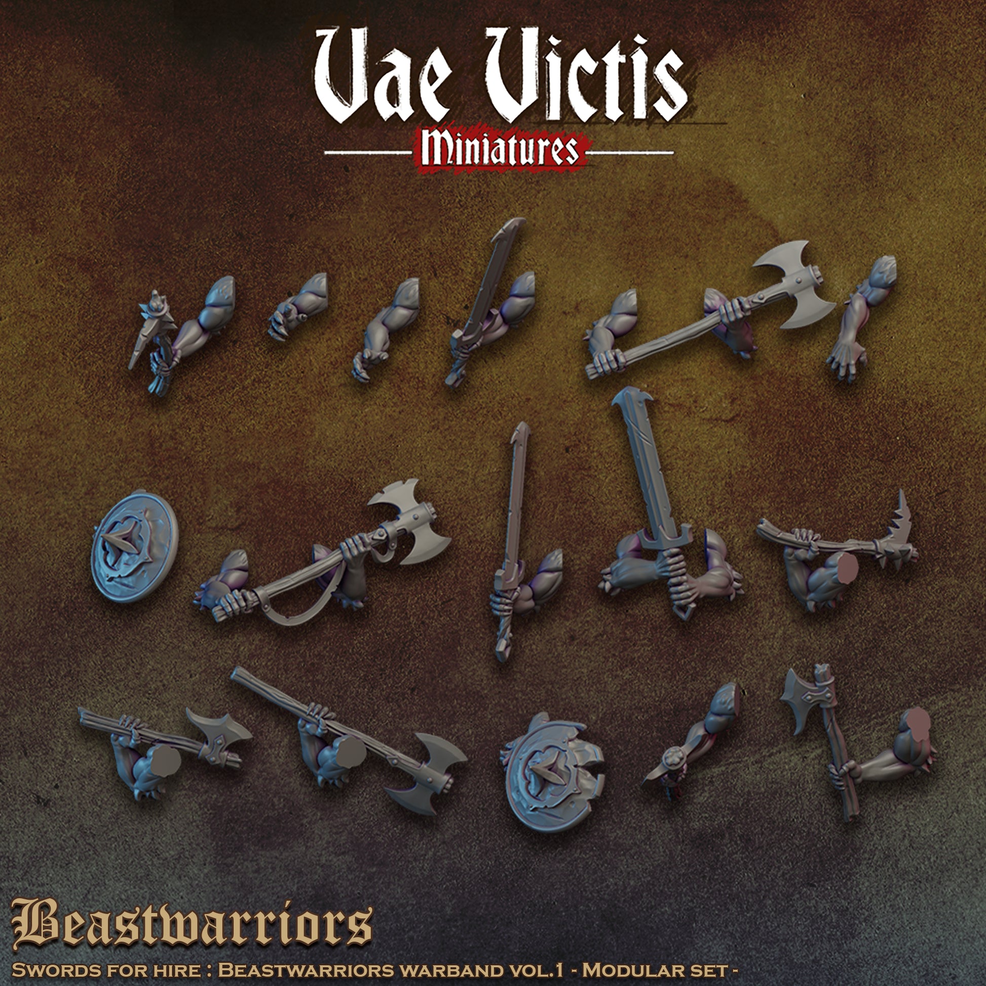 Beastwarriors Vol.1, Modular Sci-Fi Miniatures by STATIONFORGE, Grimdark Wargames Proxy - photo 10