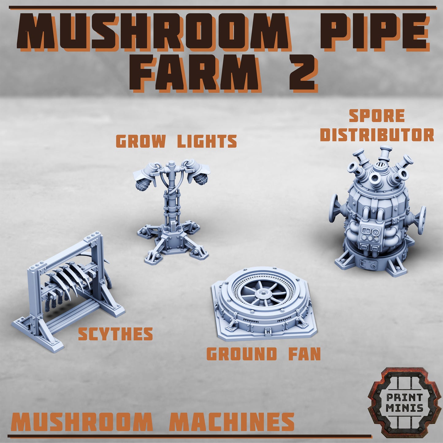 Mushroom Pipe Farm 2 - Sci-Fi Grimdark Mercenaries by Print Minis - photo 4