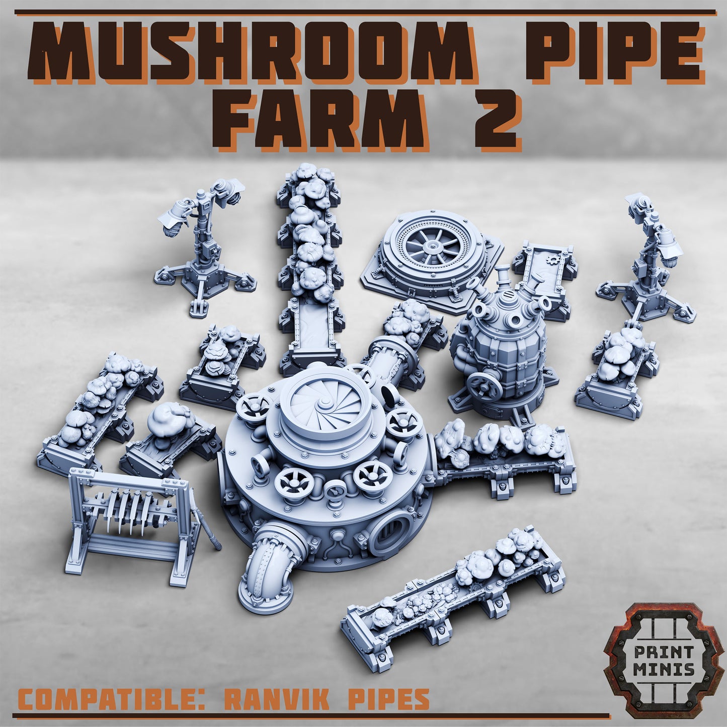Mushroom Pipe Farm 2 - Sci-Fi Grimdark Mercenaries by Print Minis - photo 6