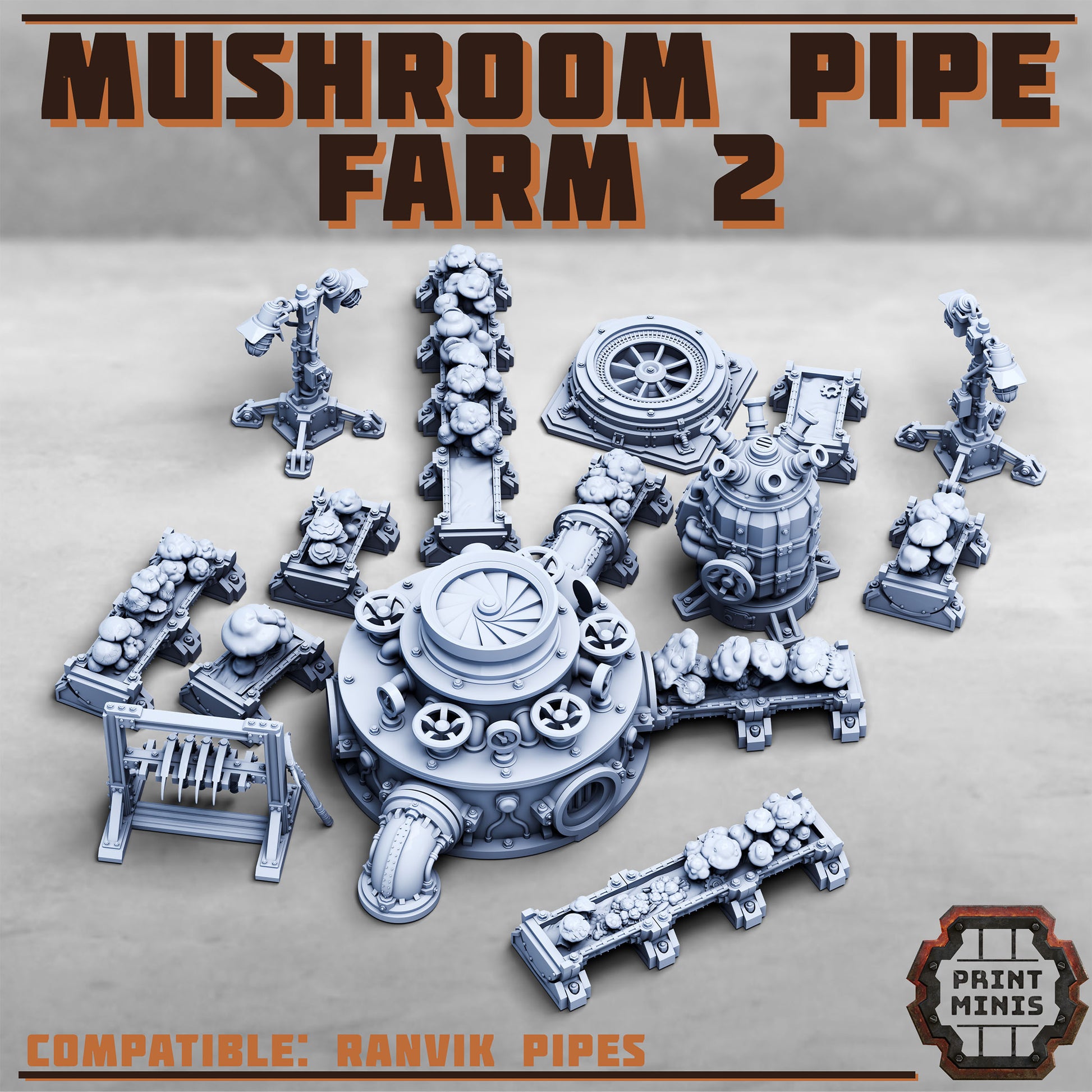 Mushroom Pipe Farm 2 - Sci-Fi Grimdark Mercenaries by Print Minis - photo 6