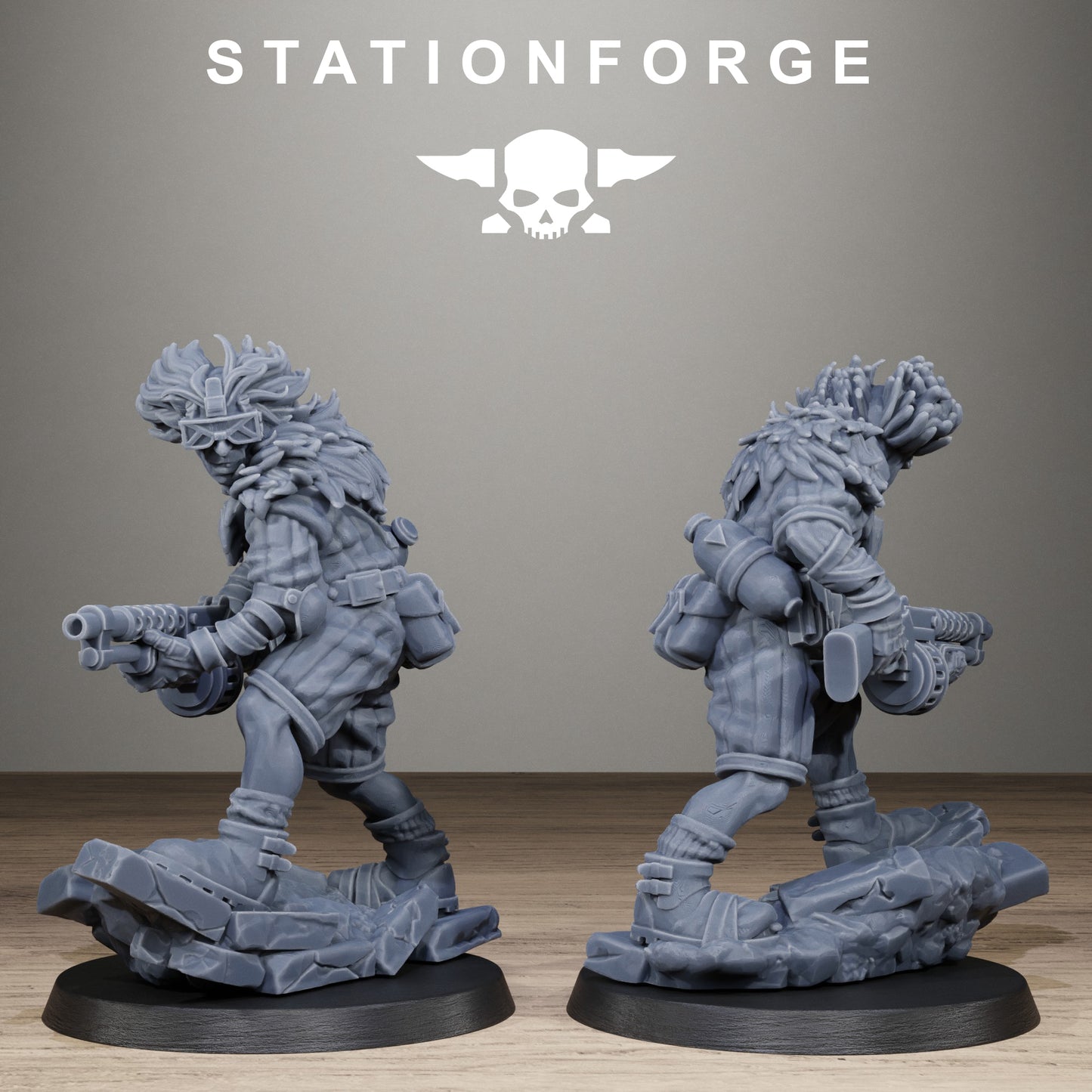 Techno Savages Scrap Tribers, Modular Sci-Fi Techno-Bot Miniatures by STATIONFORGE, Grimdark Wargames Proxy - photo 2