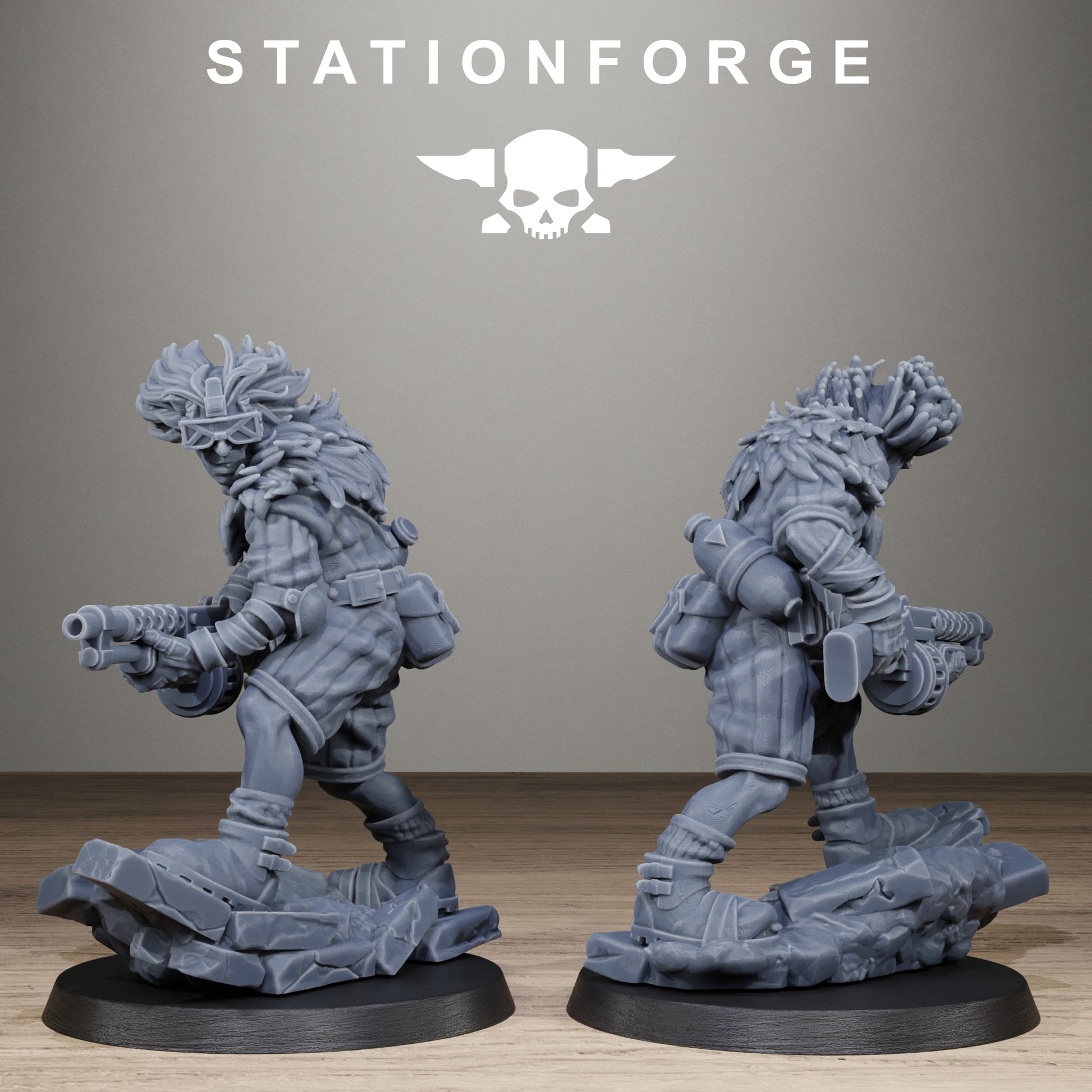 Techno Savages Scrap Tribers, Modular Sci-Fi Techno-Bot Miniatures by STATIONFORGE, Grimdark Wargames Proxy - photo 2