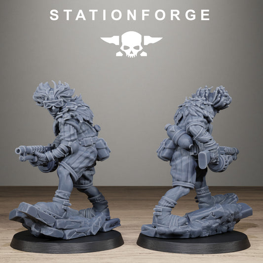 Techno Savages Scrap Tribers, Modular Sci-Fi Techno-Bot Miniatures by STATIONFORGE, Grimdark Wargames Proxy - photo 2