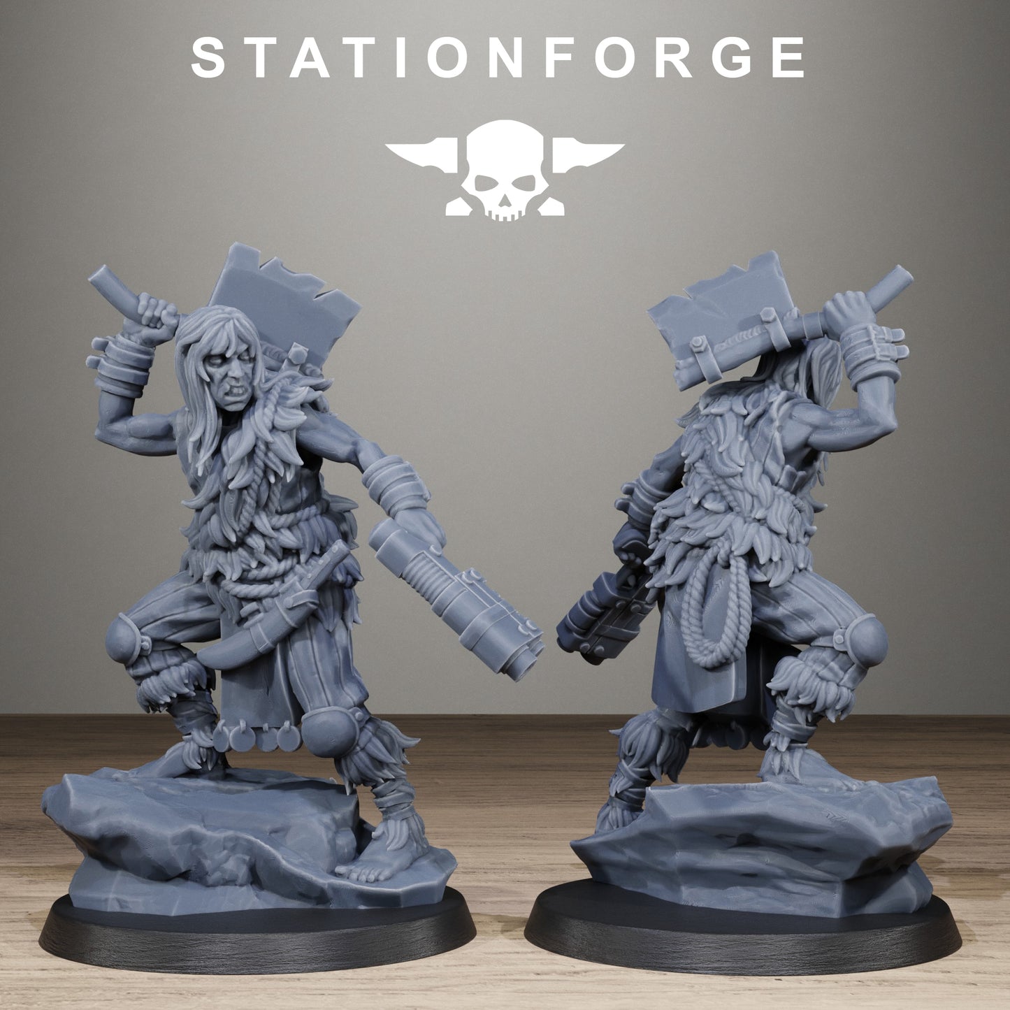 Techno Savages Scrap Tribers, Modular Sci-Fi Techno-Bot Miniatures by STATIONFORGE, Grimdark Wargames Proxy - photo 3