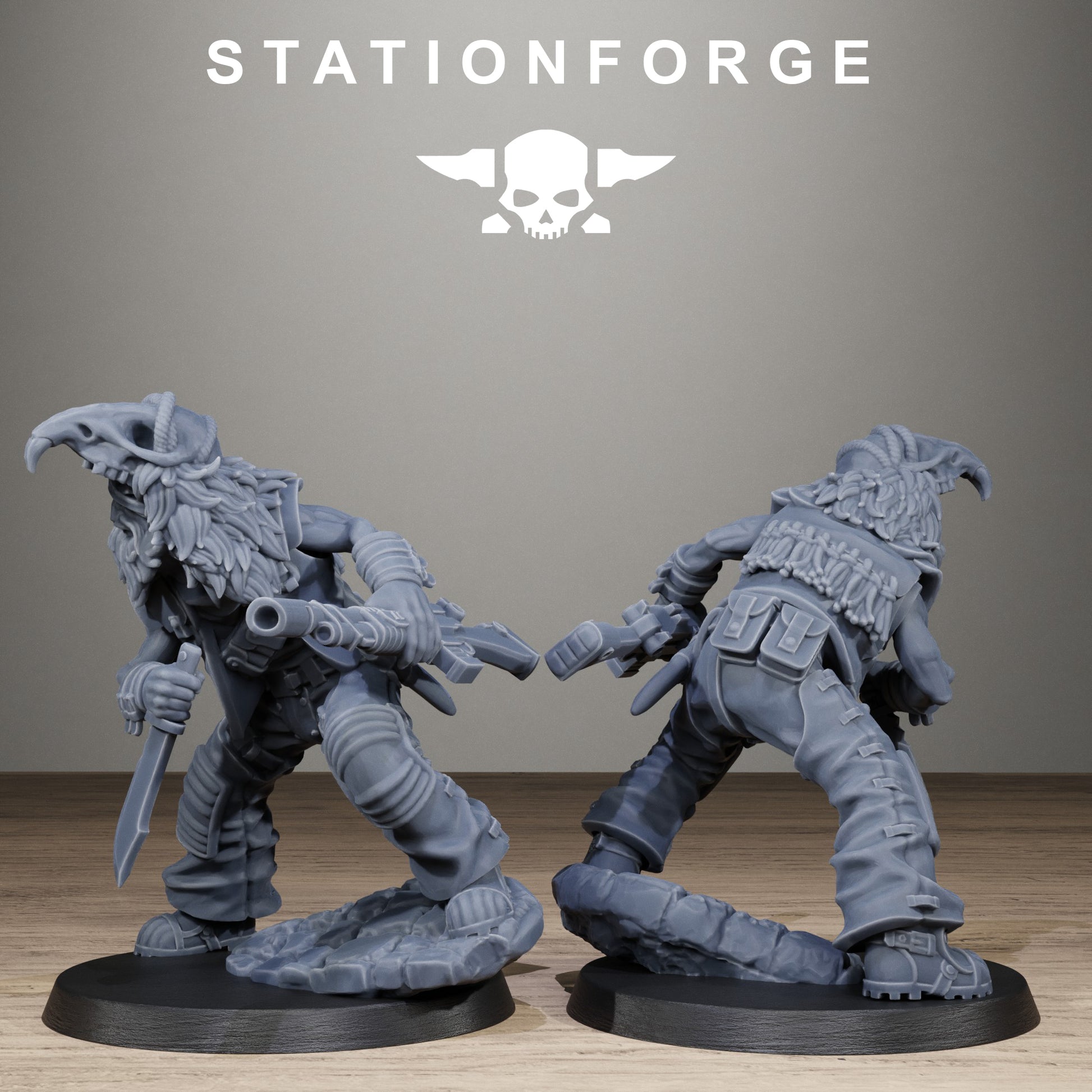 Techno Savages Scrap Tribers, Modular Sci-Fi Techno-Bot Miniatures by STATIONFORGE, Grimdark Wargames Proxy - photo 5