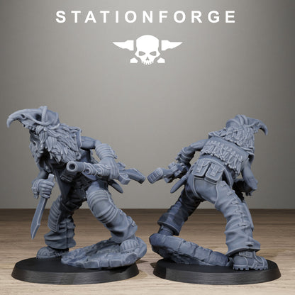 Techno Savages Scrap Tribers, Modular Sci-Fi Techno-Bot Miniatures by STATIONFORGE, Grimdark Wargames Proxy - photo 5